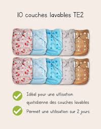 COUCHES LAVABLE BEBES 5 PIECES