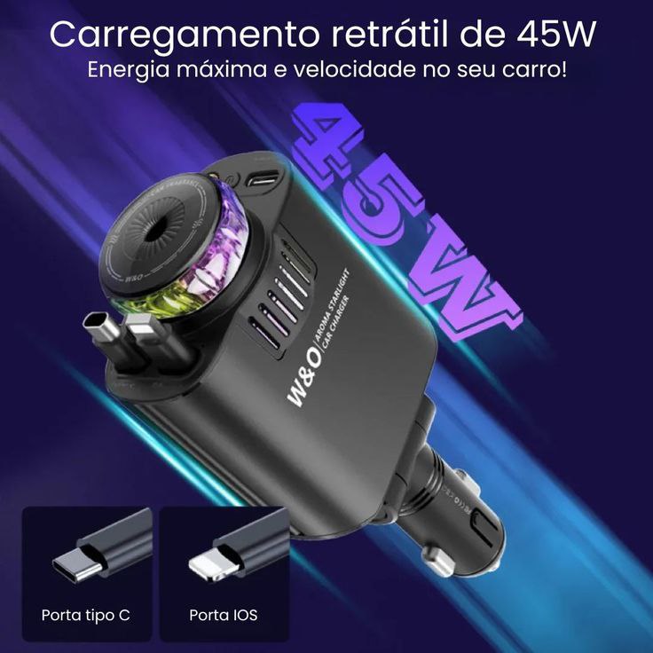 Chargeur de Voiture 5 en 1 avec Diffuseur
