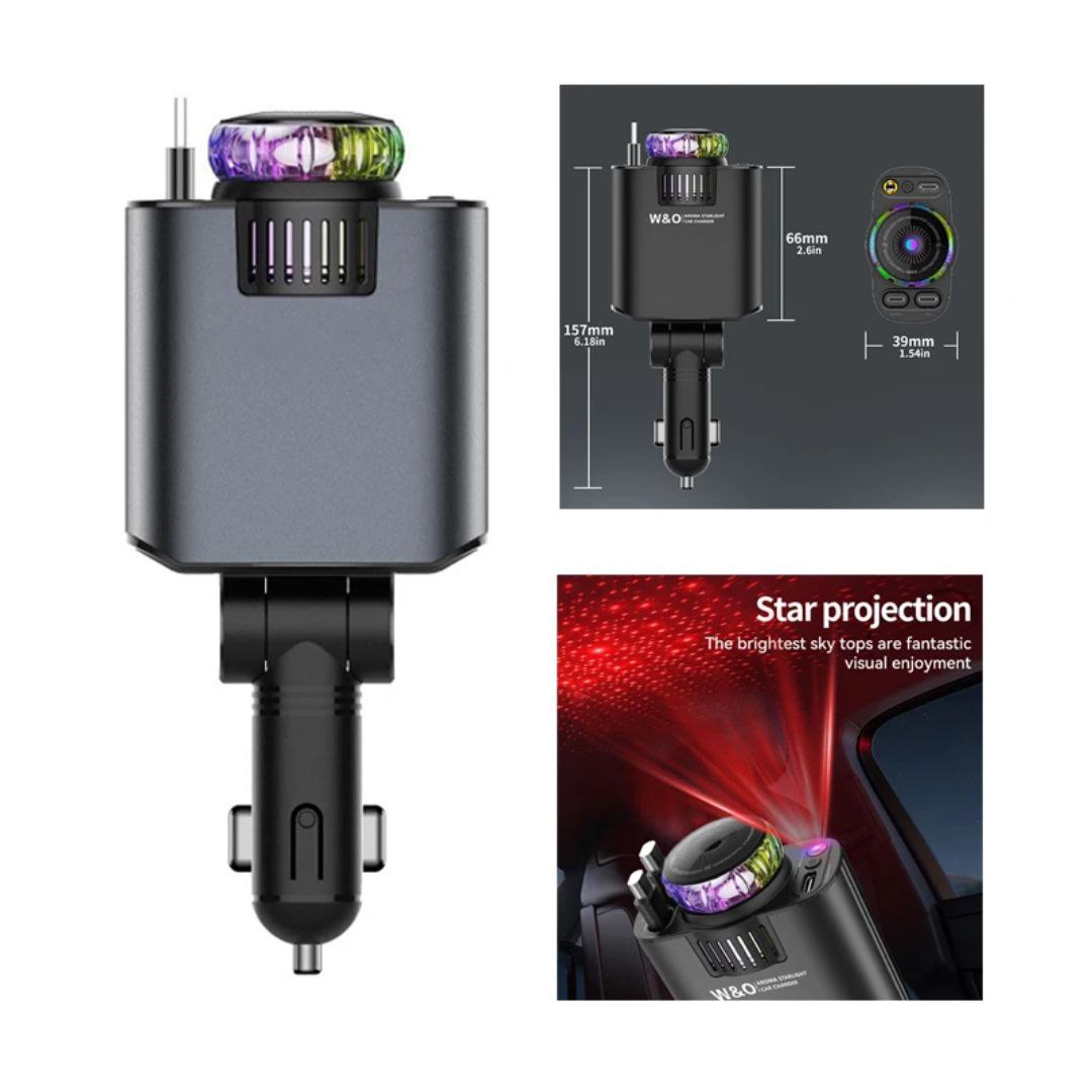 Chargeur de Voiture 5 en 1 avec Diffuseur