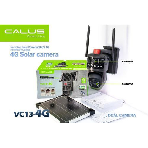 Caméra dôme solaire 360° à triple objectif