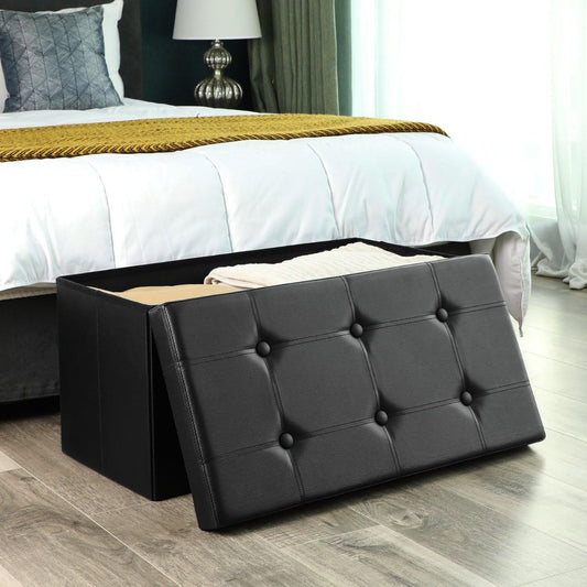 POUF Tabouret Pouf Cube Dé Pliable Pliant Coffre Cube Siège Boîte de Rangement,
