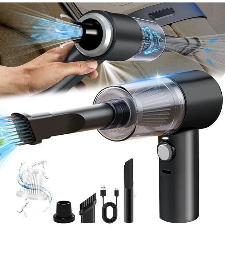 Aspirateur de voiture sans fil, chargeur USB portable 3EN1