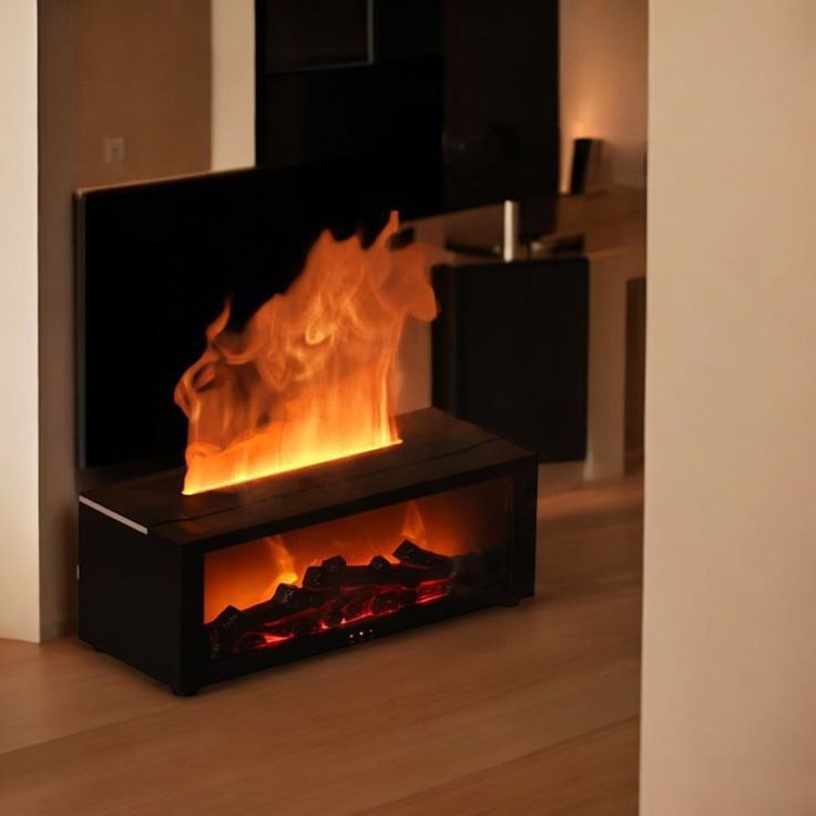 Diffuseur d'Huiles Essentielles 150 ml - Flamme 3D Avec Télécommande, LED 7