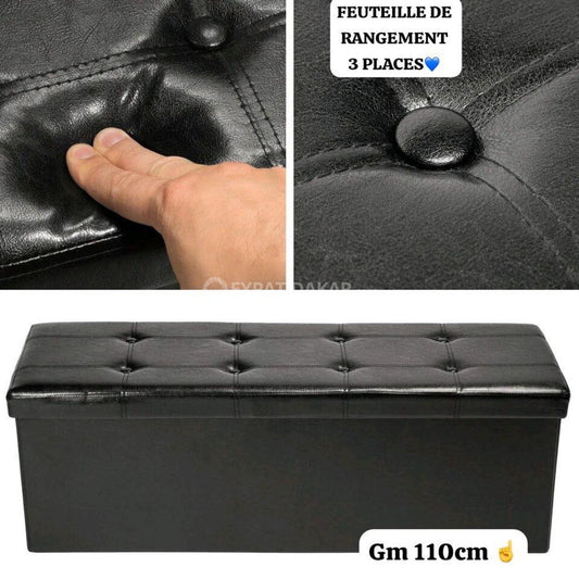 POUF Tabouret Pouf Cube Dé Pliable Pliant Coffre Cube Siège Boîte de Rangement,