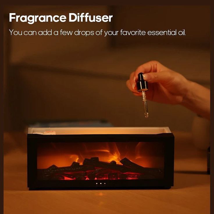 Diffuseur d'Huiles Essentielles 150 ml - Flamme 3D Avec Télécommande, LED 7